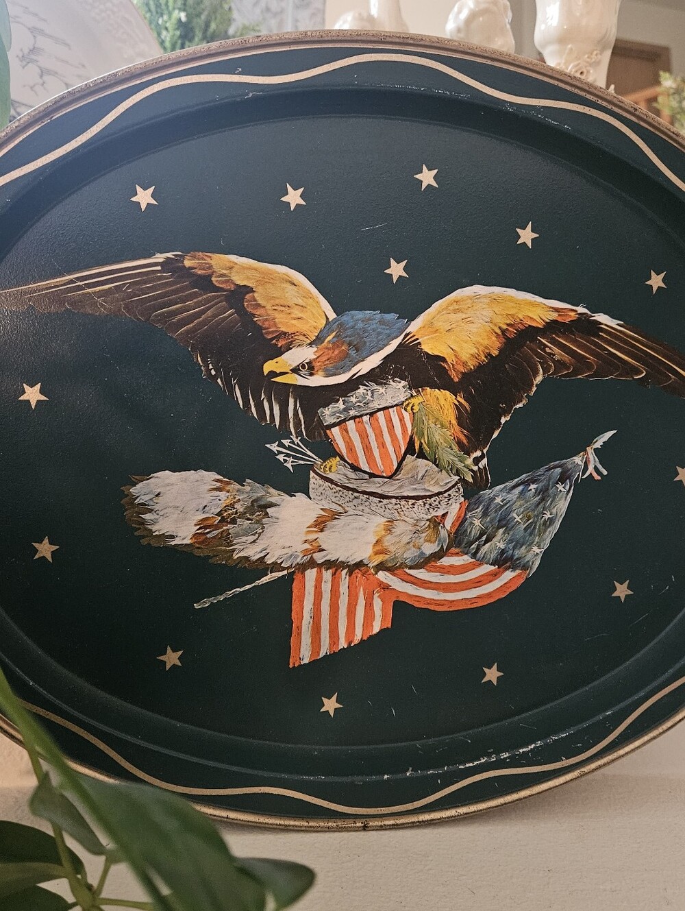 American Eagle Vintage Tray 14"×11"